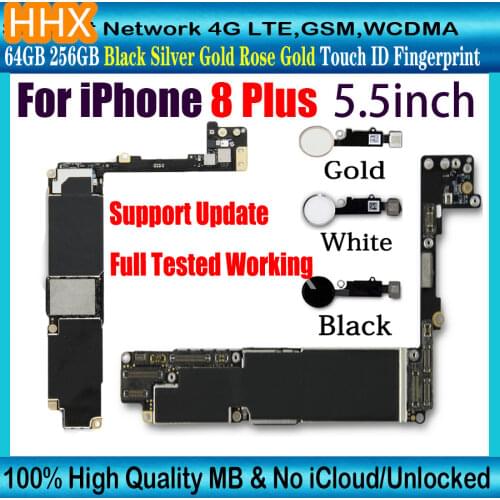 100% Original Unlocked Motherboard For iPhone 8 Plus 5.5inch With/NO Touch ID,For iPhone 8 Plus Logic Board Mainboard With Chips