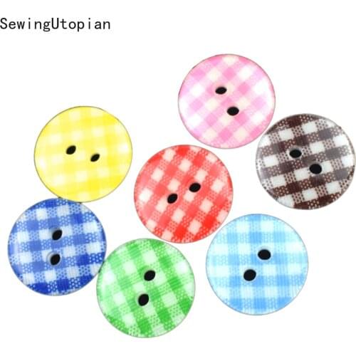 50PCS Round 2 Hole Resin Dot Sewing Buttons for Kids Clothes Scrapbooking Decorative Botones Handicraft DIY Sewing Accessories