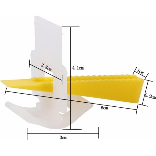50pcs Yellow Wedges 200pcs 1.5mm Clips Plastic Spacers Tools Gap Construction Tools