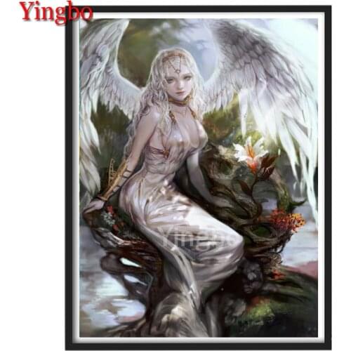 Angel Woman Diamond Embroidery Full Square Round Mosaic Diamond Painting Stickers 5D DIY Cross Stitch Kit Home Decoration