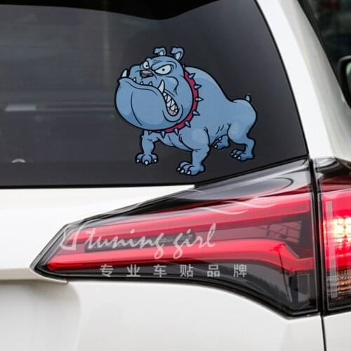 Car Stickers Dog French Bulldog Cartoon Cute Lovely Creative Decals Waterproof Reflective PVC Auto Tuning Styling D10