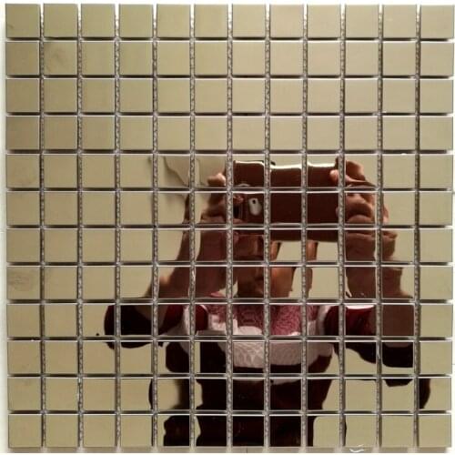 Free shipping polished silver stainless steel metal mosaic tile for bathroom KTV background decoration