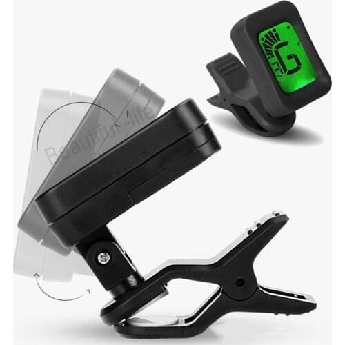 Hot Sale 1Pcs Digital Guitar Tuner 360 Degree Rotatable Clip-On Guitarra Tuner Chromatic Guitar Bass Violin Ukulele Tuning Tool