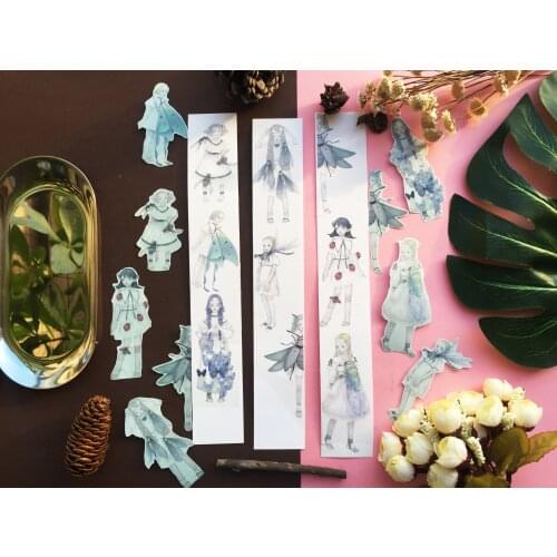 Fairy Insect Girl Washi Tapes Bullet Journal Masking Tape Adhesive Tape DIY Scrapbooking Washi Stickers