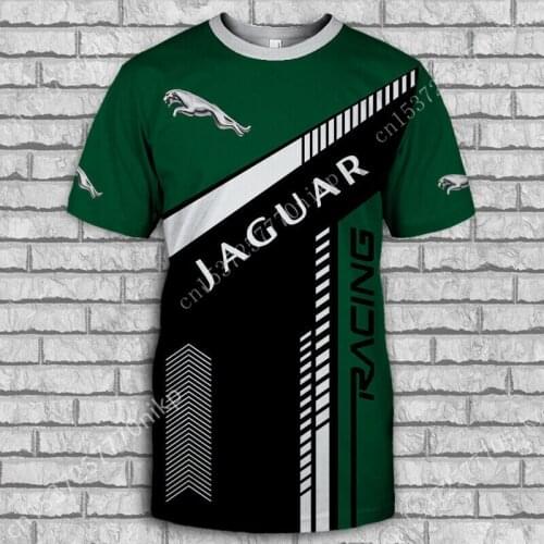 2021 New Jaguar Mens T-shirt High Quality Round Neck Short Sleeve Anime Casual Oversized T Shirt Harajuku Cotton Graphic Tshirt