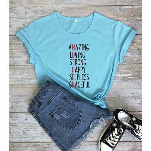 Mama Definition Mother Amazing Loving Strong Happy Selfless Graceful t shirt pure cotton quote tees vintage slogan quote tops