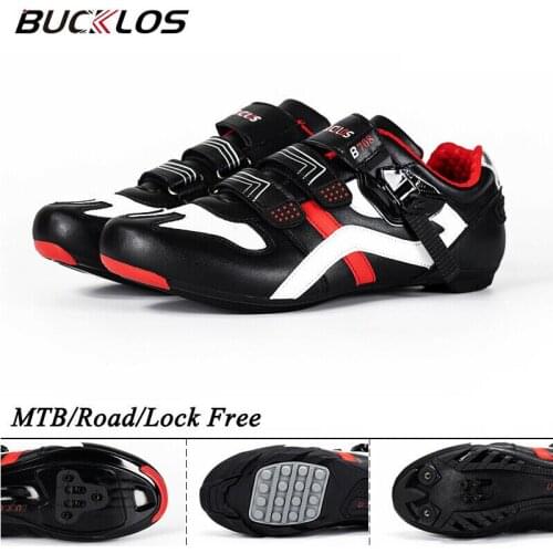 BUCKLOS Cycling Shoes Road Mountain Bike Shoe Self-Locking Non-Slip Breathable Racing Sneakers Bicycle Accessories