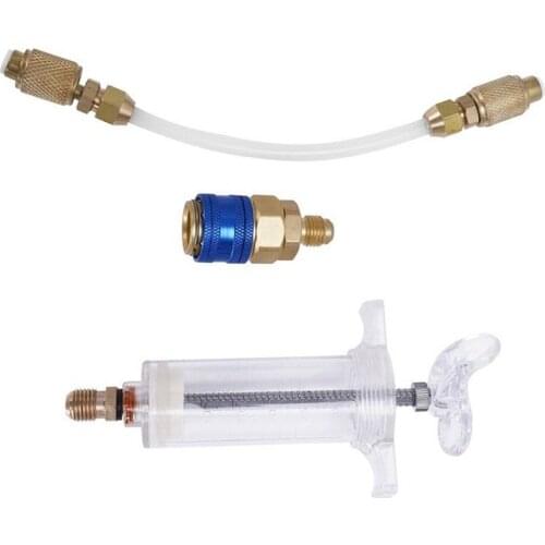 Oil / Paint Fabric 30ml Injector 1/4 Inch R134a With Low Side Quick Hit Low Side Quick Switch Adapter Automotive Goods Auto