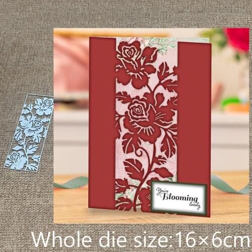 XLDesign Craft Metal stencil mold Cutting Dies rose flower background scrapbook die cuts Album Paper Card Craft Embossing