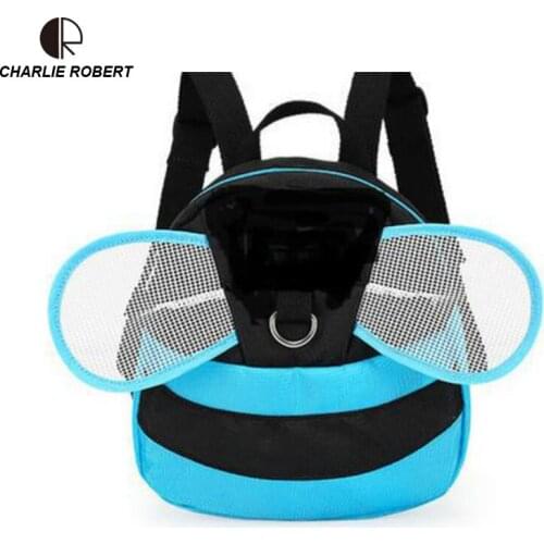 Cute Cartoon Bee Kids Children Backpack Prevent Loss 2-5 Years Old Children Backpack Animal Prints Panelled Three Colod Backpack