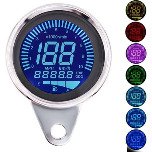 Motorcycle Speedometer LED Digita Indicator Light Tachometer Odometer Ometer Oil Meter Multifunction With Night Vision Dial