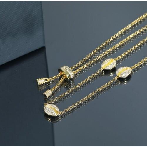 Fashion Gold Color Alien Planet Chain Long Necklace Link For Women Luxury Jewelry