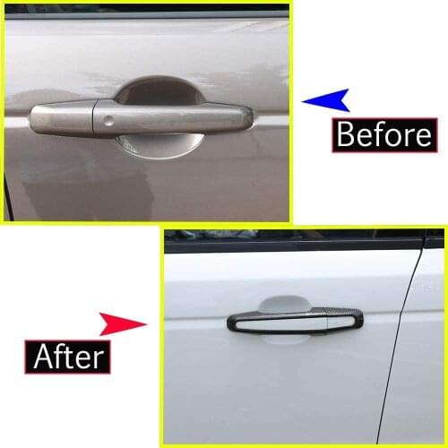 For Land Rover Discovery Sport LR5 L462 RR Evoque Vogue ABS Plastic Carbon Fiber Exterior Door Handle Trim Cover