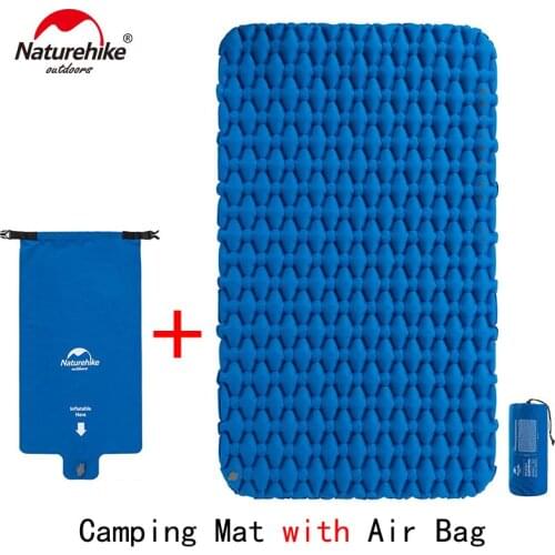 Naturehike Lightweight Moisture-proof Air Mattress Nylon TPU Sleeping Pad Inflatable Mattress Camping Mat For 2Person NH19Z055-P
