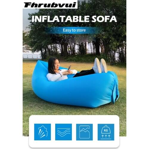 New Outdoor Camping Inflatable Sofa Mat Lazy Bag 3 Season Ultralight Beach Sleeping Air Bed Lounger Sports Camping Travel