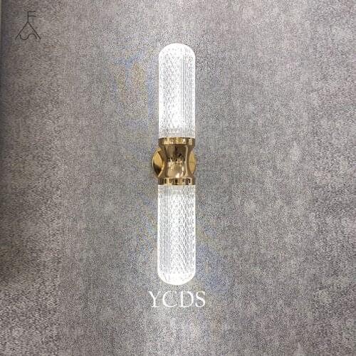 Luxurious Gold Copper Wall Lamps Bedroom Aisle Living Dining Room Nordic Bathroom Mirror Headlights Art Deco Sconces Lights