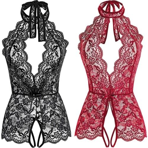 S-2XL Women Sexy Lingerie Plus Size Open Bra Crotchless Lace Porno Underwear Erotic Hot Transparent Babydoll Dress Costumes