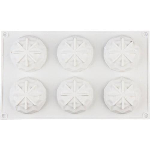 Silicone Cake Mold Food grade Silicone Round Gem Non-stick 6 Holes For Pudding,Chocolate,Candy,Cake decoration,Epoxy resin