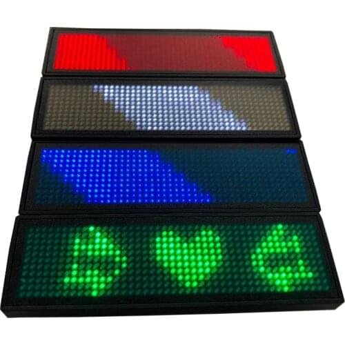 Led Name Badge HD-NT44 ID Name Badge LED Mini Programming Worker Single Color with Red Green Blue White