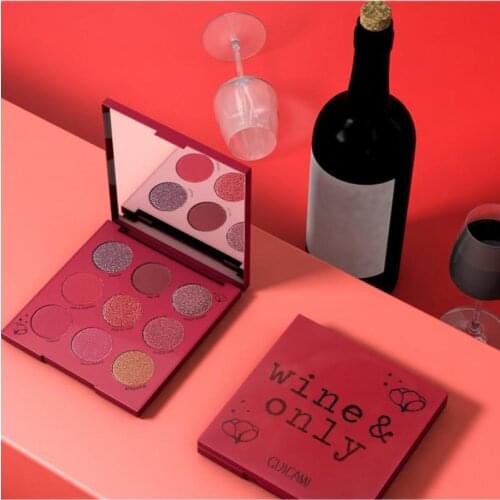 Red Wine Eye Shadow Matte Pearlescent Mashed Potatoes Wine Red Colors Eye Shadow Palette Waterproof Long-lasting Cosmetic TSLM2