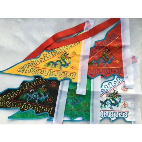 Taoist supplies, Xianjia Lingqi, 5 color flag, Daoism flag, five dragons flag, five element flag