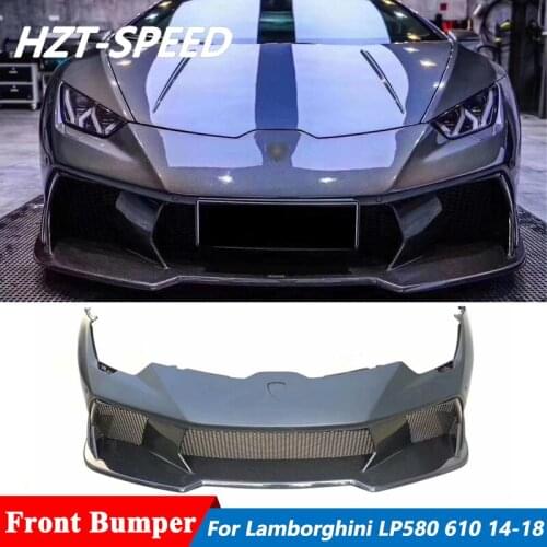 V Style FRP Or Half Carbon Fiber Material Front Bumper For Lamborghini Huracan LP580 LP610 Car Tuning 2014-2018