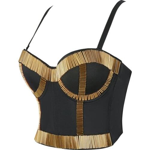 Women Summer Top Evening Party Camis Short Length Sequined Spaghetti Strap Sleeveless Ladies Bra Sexy Crop Top