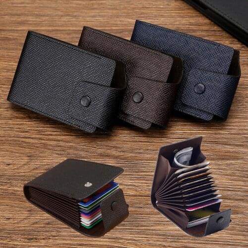 1pc 2021 Fashion Classic Unisex Business ID Credit Card Wallet Holder Name Card Case Pocket Organizer Automatic Hasp Male Wallet