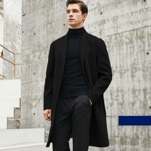 100% Wool Autumn Winter Jacket Men Double-side Woolen Coat Streetwear Mens Jackets and Coats Plus Size XP032 MY1819