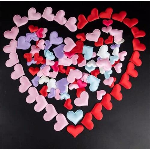 100pcs Hen Party 35mm Sponge Heart Shaped Flower Spread Valentines Day Decoration Gift Single Party Wedding Decoration-7