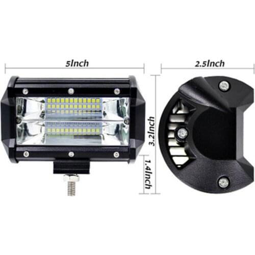 5 "72W two rows of LED strip lights working lights cross-country car lights