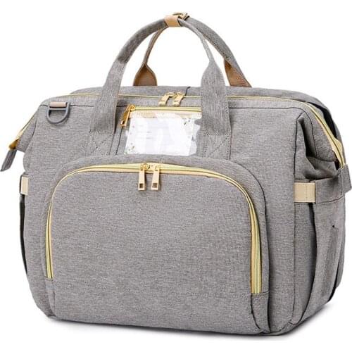 3-in-1 Portable Diaper Bag Foldable Bassinet Crib Mommy Bag