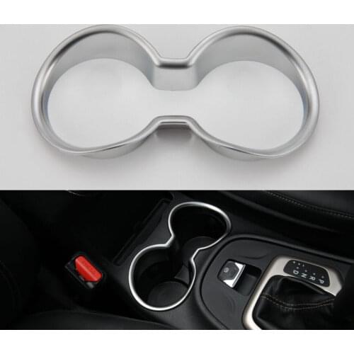ABS Water Cup Holder Surround Cover Console Trim Decoration for Cherokee 2014-2015 Car Styling Car Covers