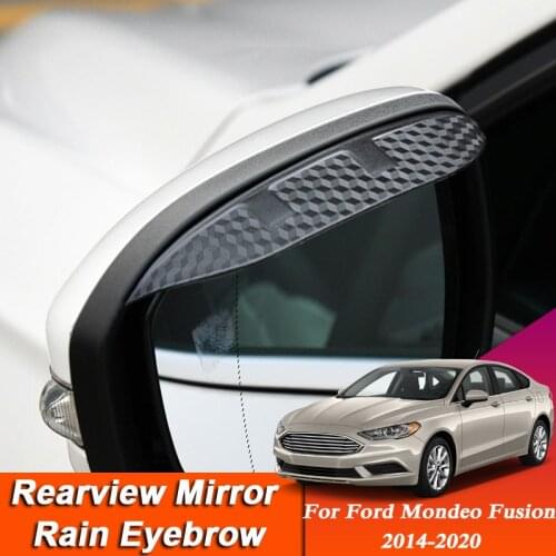 Car-styling For Ford Mondeo Fusion 2014-2020 Carbon Fiber Rearview Mirror Eyebrow Rain Shield Anti-rain Cover External Accessory