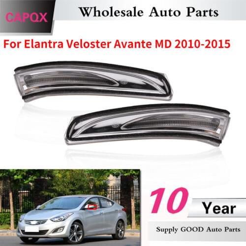 CAPQX 2PCS For Elantra Veloster Avante MD 2010-2015 Rearview Mirror LED Turn Signal Light rear view mirror turn Lamp 87613 3X000