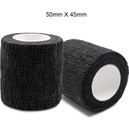 Black Self Adhesive Elastic Bandage Disposable Tattoo Grip Cover Tape Wrap Elastic Tattoo Bandage Rolls for Tattoo Machine