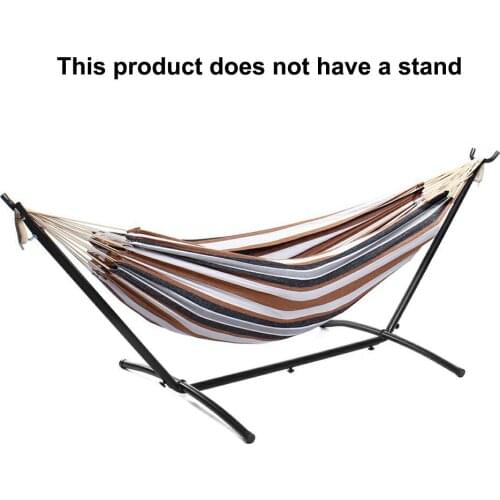 Two-person Hammock Indoor Outdoor Comfort Durability Yard Striped Hanging Chair Large Chair Hammocks Not With Hammock Stand