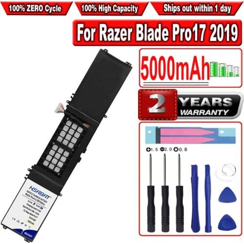 HSABAT 5000mAh RC30-0287 Battery for Razer Blade Pro17 2019 RZ09-03297 RTX 2080 Max-Q Authentic