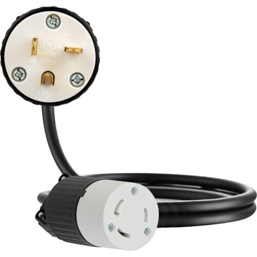 JORINDO NEMA 5-20P plug to L6-30R socket American standard industrial grade conversion line ,20A/30A,Pure copper conductor