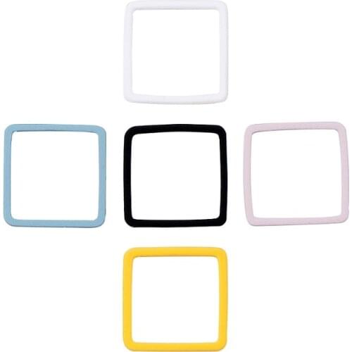 Brass Jewelry Accessories Spray Paint Hollow Hollow Square Pendant Necklace Pendant Jewelry New Making Accessories