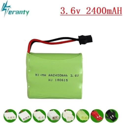 M Model ) 3.6v 2400mah NiMH Battery For Rc toy Car Tanks Trains Robot Boat Gun Ni-MH AA 700mah 3.6v Rechargeable Battery 1Pcs