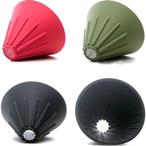 Rainbow Sugar Color V60 Coffee Drip Filter Cup Barista Silica Reversible Foldable Outdoors 1-2 People Coffee Dripper Filter Cup