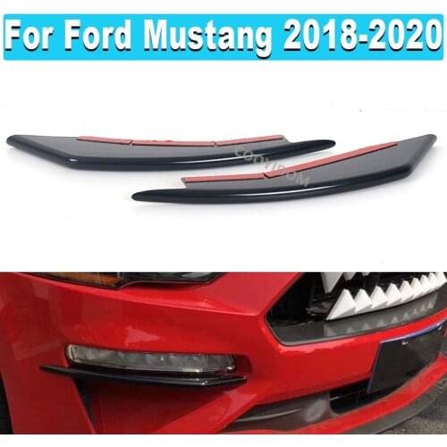 Modified Turn Signal Spoiler Splitter Wind Knife Turn Signal Installation For Ford Mustang 2018-2020 Front turn signal spoiler