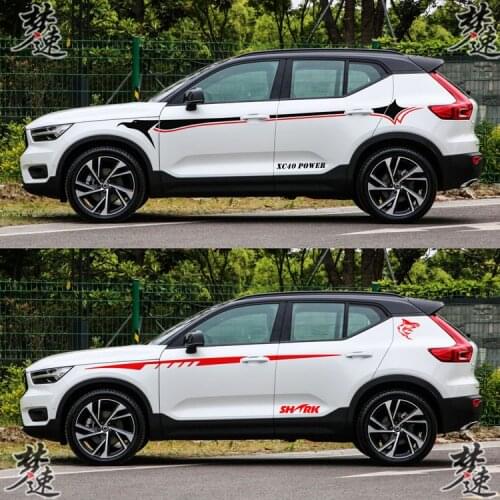 FOR Volvo XC40 car stickers pull flowers Young personality fashion car stickers SUV XC40 Body appearance stickers decoration