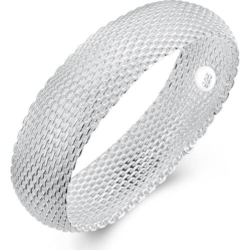 New Style 925 Sterling Silver Bracelet Net Bracelet For Women Wedding Engagement Fashion Charm Party Jewelry