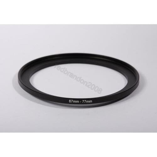 Wholesale 10pcs 67mm-77mm 67-77 67 to 77 mm Step Up Filter Ring Stepping Adapter Adaptor Black