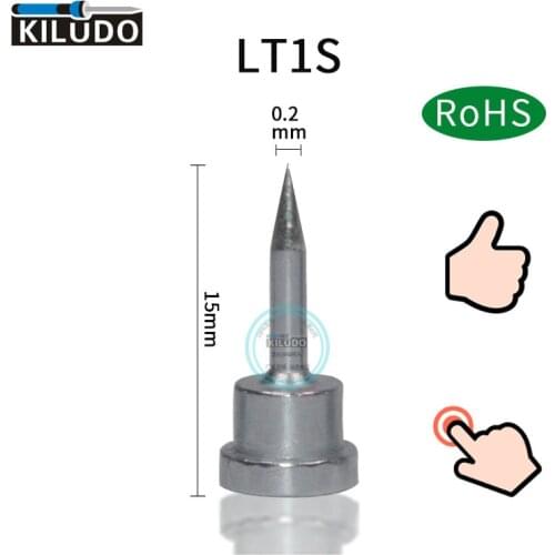 KILUDO 5 PCS Soldering Station Iron Tip LT1S 0.2MM Fit for Weller WSD81 WP80 FE 75 WS81 WSP80