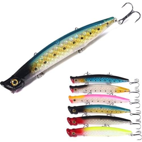 1PCS Floating Minnow 11cm 13g Professional Fishing Lure Black Bass Pike Artificial Hard Bait Popper Saltwater Freshwater Bait