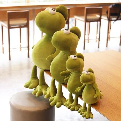 25/35/55CM Lovely Dinosaur Frog Plush Toys Soft Stuffed Animals Cushion Dolls Boyfriend Pillow For Kids Girl Birthday Gift