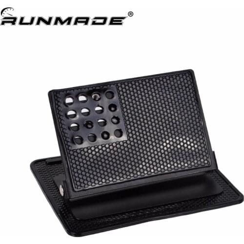 Runmade Universal 360 Degree Rotatable Black Anti-slip Mat Car Mobile Phone Holder Dashboard Pad GPS Mount Bracket Portable